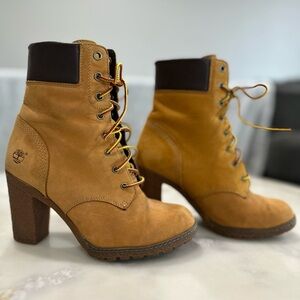 Timberland Tan Heeled Boots